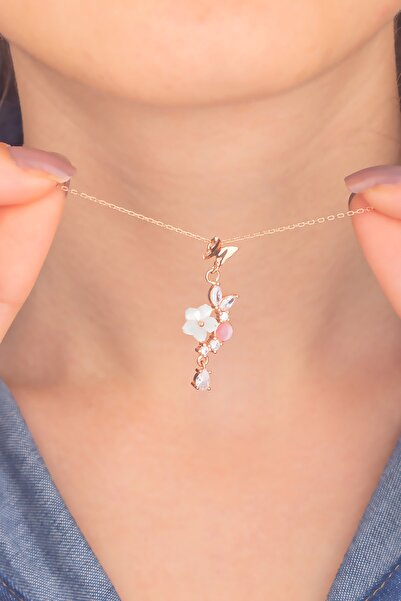 Miavi Silver 925 Ayar Gümüş Sallantılı Nergis Çiçeği Kolye