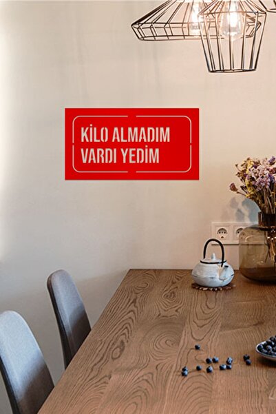 AHWALL Δεν έχω πάρει βάρος, έχω το έφαγε! Εγγραφή σε διακοσμητικό ξύλινο πίνακα.