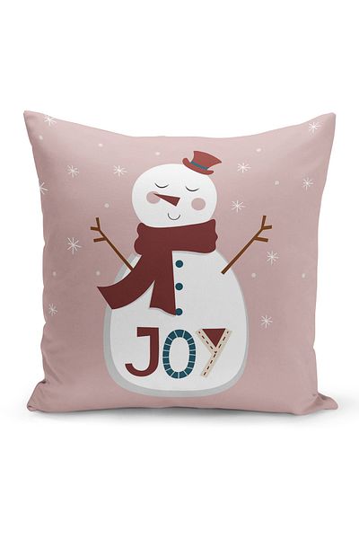 Filamente New Year Christmas Pattern Double Sided Digital Printed Throw Pillow Cover