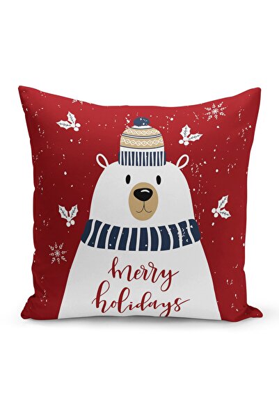 Filamente غطاء وسادة زينة مطبوع رقمياً على الجانبين بنمط رأس السنة والميلاد