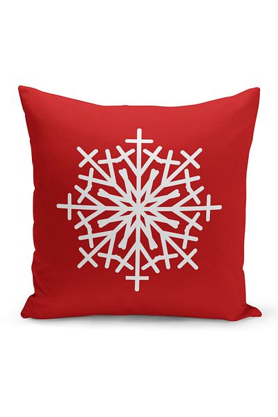 Filamente New Year Christmas Pattern Double Sided Digital Printed Throw Pillow Cover