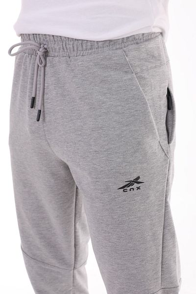 ZEYMERADE Pantaloni de sport pentru bărbați, gri deschis, cu buzunare laterale ascunse