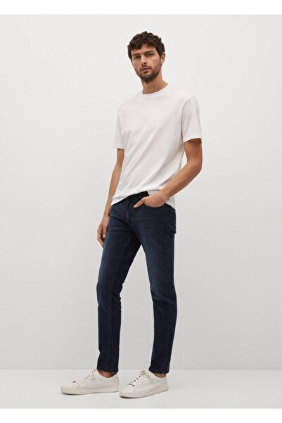 MANGO Man Ανδρικό τζιν Navy Blue Skinny Dark Jude