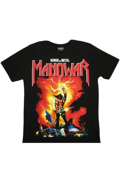Orijin Manowar Men's Black T-Shirt(2)