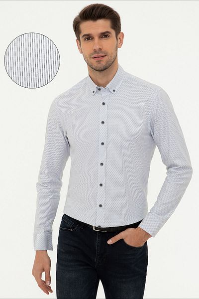 Pierre Cardin Αντρικό πουκάμισο Anthracite G021SZ004.000.1359856