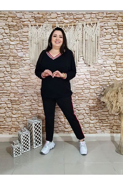 homeboutique Анцуг с райета в голям размер