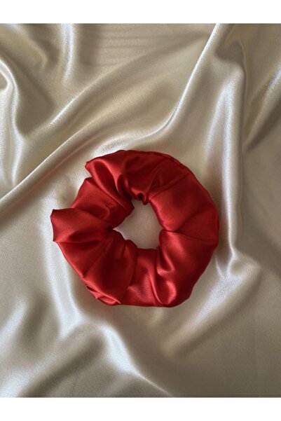 pistore Cataramă din cauciuc de păr din satin roșu