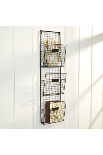 GO DEKOR Tel Kafes 3 Gözlü Duvar Dergilik Ve Gazetelik Ünitesi