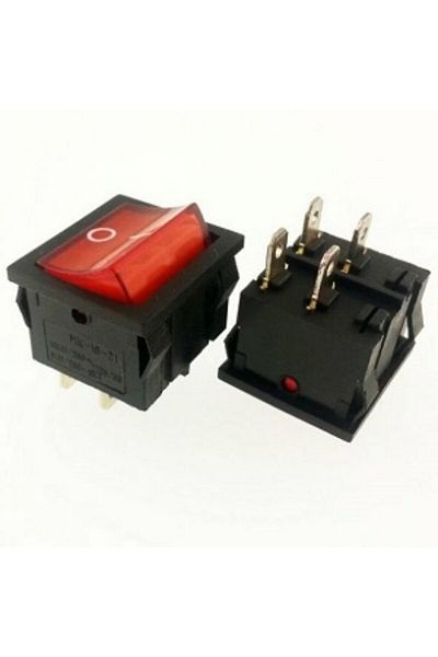 Universal Large Illuminated Switch 0-1 Red On - Off