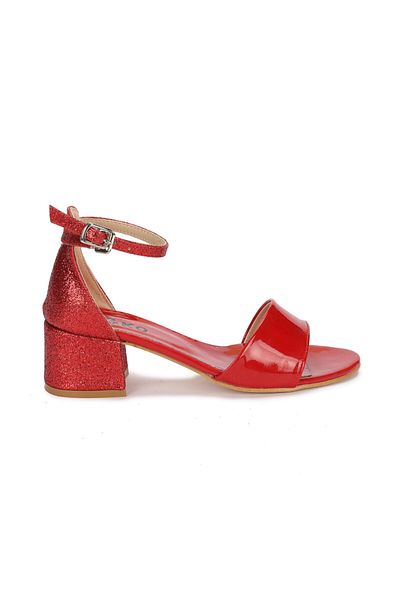 Kiko Kids Red Girl's Heeled Sandals