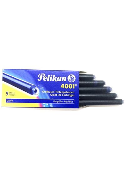 Pelikan Fountain Pen Cartridge Long Royal Black 4001