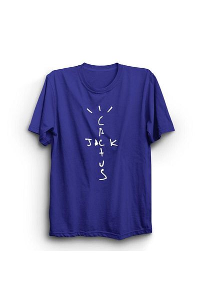 fame-stoned Μπλουζάκι Unisex Navy Blue Cactus Jack Travis Scott Astroworld με στάμπα