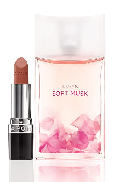 AVON Soft Musk Kadın EDT + Perfectly Mat Ruj - Marvelous Mocha Seti