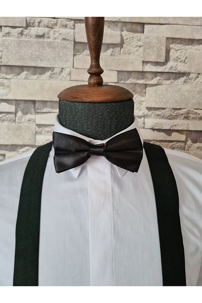 Yage Unisex Dupont Black Bow Tie