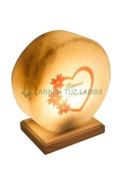 Çankırı Tuz Lamba Canım Annem Tasarımlı Daire Kaya Tuzu Lamba