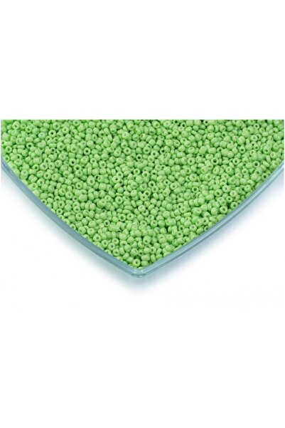 Prestij Boncuk 50 de grame de mărgele de nisip verde iarbă 3 mm