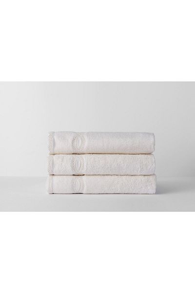 Gül Güler Ecru Lace Face Towel