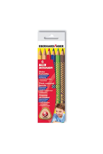 Eberhard Faber Dry Paint Tri Winner Jumbo Triangle 6 Colors518406