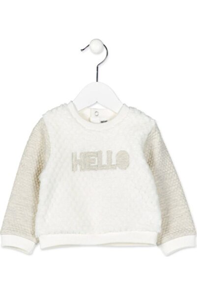 LOSAN Kız Bebek Krem Pofuduk Sweatshirt