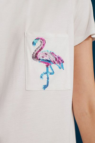 Perspective Casta Crew Neck Ecru Blouse