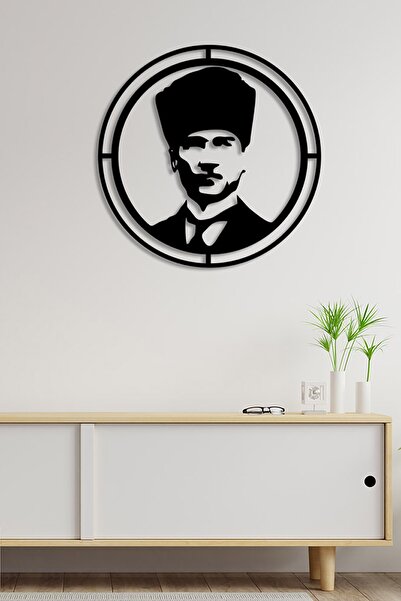 MIGNATIS Mustafa Kemal Atatürk Resmi Potresi Duvar Ev Aksesuarı Ahşap Tablo 5...