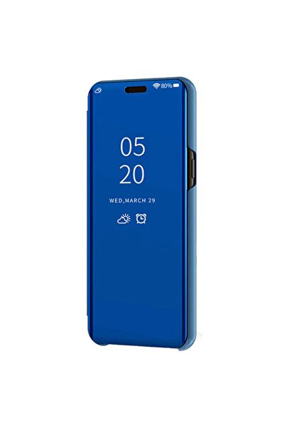 Smart Tech Samsung Galaxy Note 9 Aynalı Kapaklı Lüx Kılıf Mavi