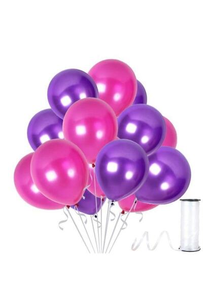 Happyland Purple-fuchsia Metallic Pearlescent Balloon 50 Pieces