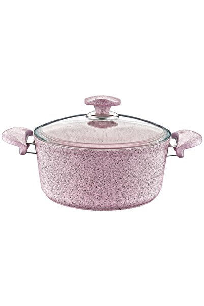 OMS PASLANMAZ Oms 3110.01.02 28*13 Cm / 6,95 Lt. Granit Derin Tencere Cam Kap...