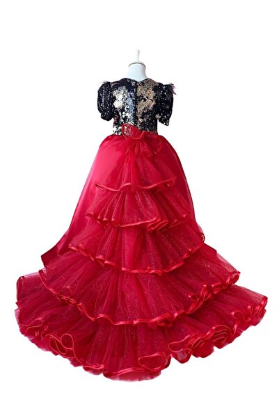 zühre balaban Фламенко сукня з паєтками червона дитяча вечірня сукня