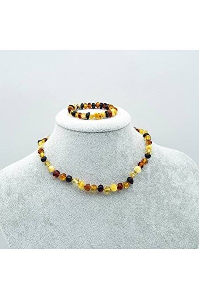 Altınsoy collection Hakiki Damla Kehribar Bebek Kolyesi Ve Bileklik