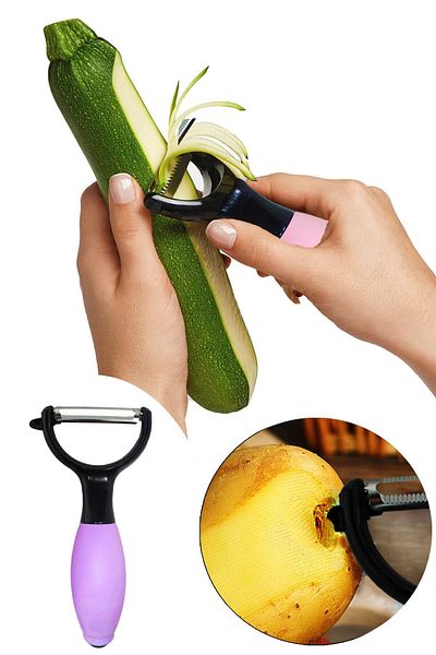 Mercan Classy Mall Chubby Stainless Steel Peeler Black Color