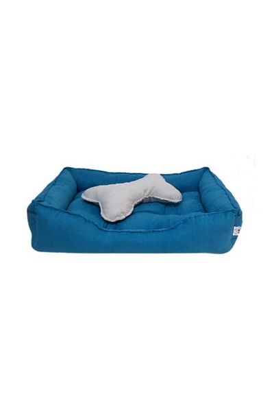 Patili Evler Cat Dog Bed 55x70 Cm Soft Form with Bone Cushion