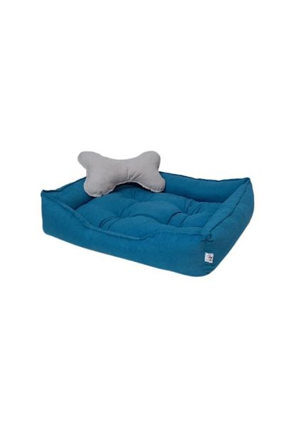 Patili Evler Cat Dog Bed 55x70 Cm Soft Form with Bone Cushion
