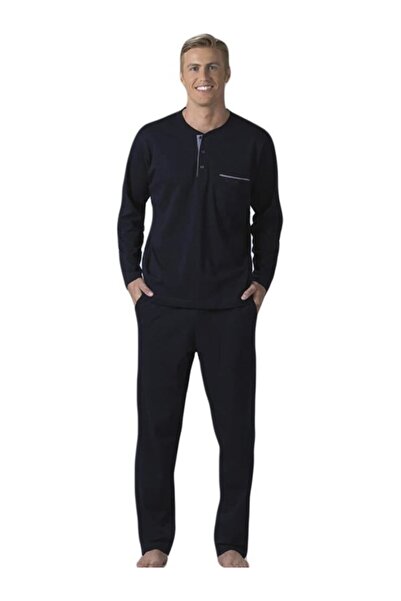 Pierre Cardin Erkek Lacivert Damatlik Pijama Takımı
