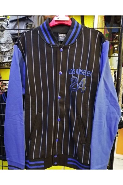 Hyperice سترة كلية سوداء مخططة باللون الأزرق من لوس أنجلوس