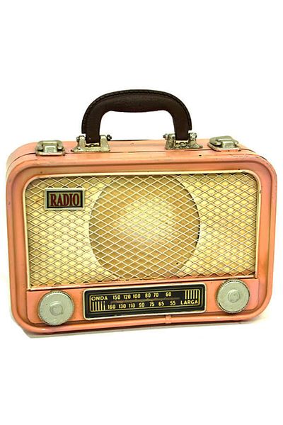 Trend Hediyelik Decorative Metal Radio Suitcase Mnk