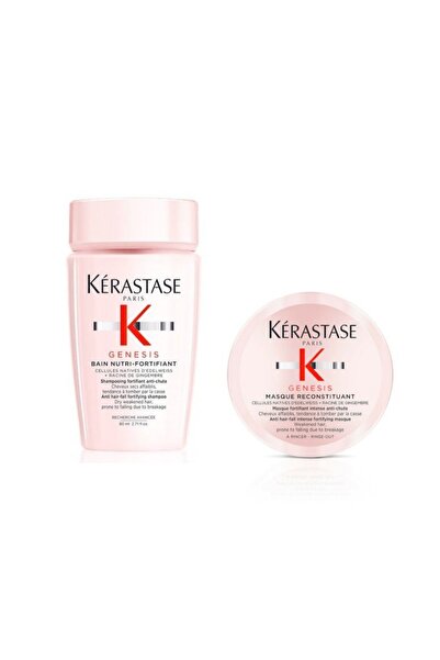 Kerastase Travel Sıze Genesis Bain Saç Dökülmesine Karşıtı Güçlendirici Şampuan 80 ml + Maske 75 ml