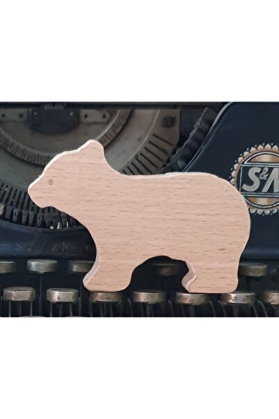 kırtkırt ahşap سلسلة حيوانات والدورف - الدب - لعبة خشبية طبيعية