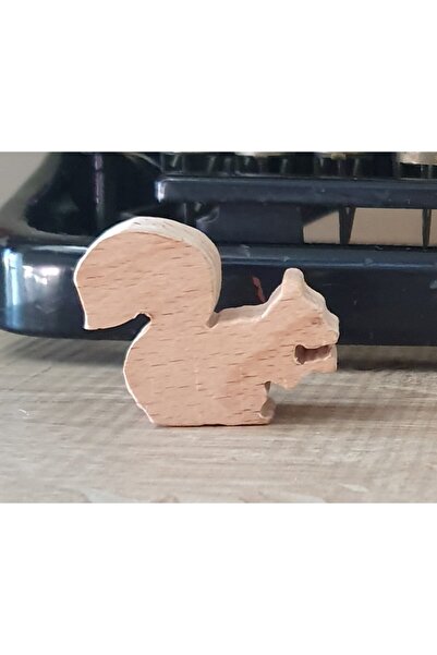 kırtkırt ahşap سلسلة حيوانات والدورف - السنجاب - لعبة خشبية طبيعية