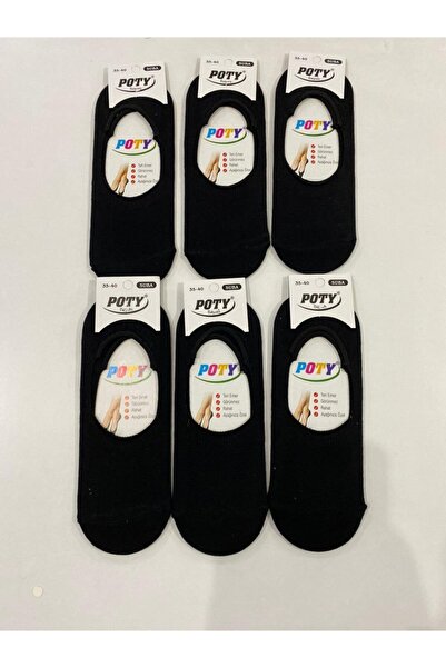 POTY جوارب راقصة الباليه باللون الأسود مكونة من 6 قطع للسيدات