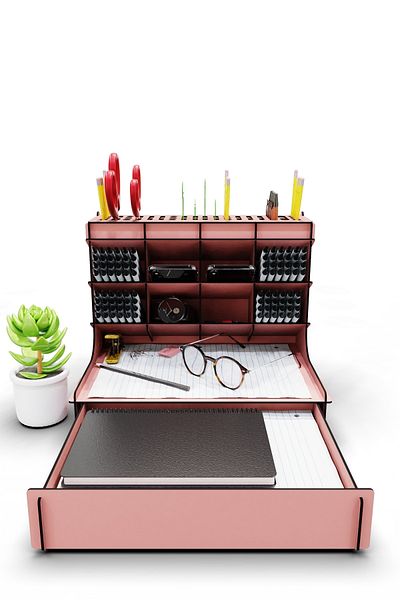 KUK Design Pernica Pen Holder Organizer 10-Eye Organizer Document Shelf