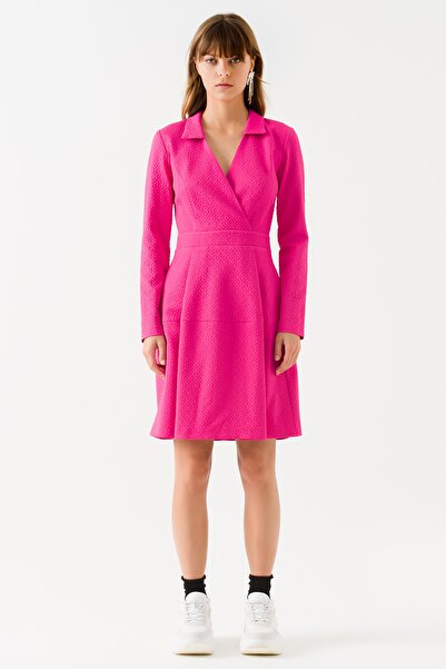 Jus De Pommes Kadın Pembe Dokulu Elbise
