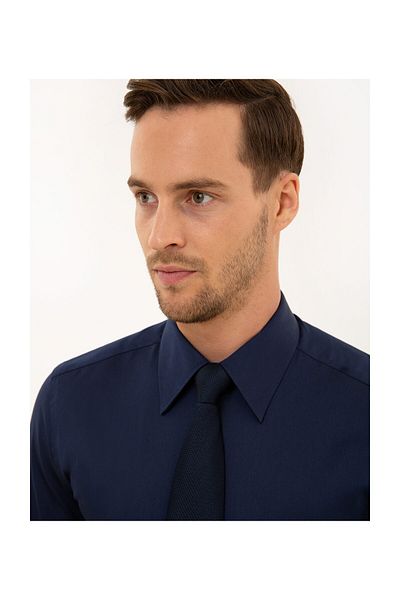 Pierre Cardin Мъжка тъмносиня тениска риза