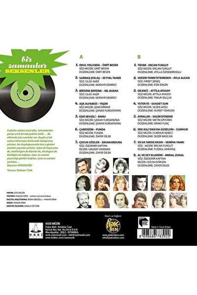 Genel Markalar Bir Zamanlar Seksenler (Plak)
