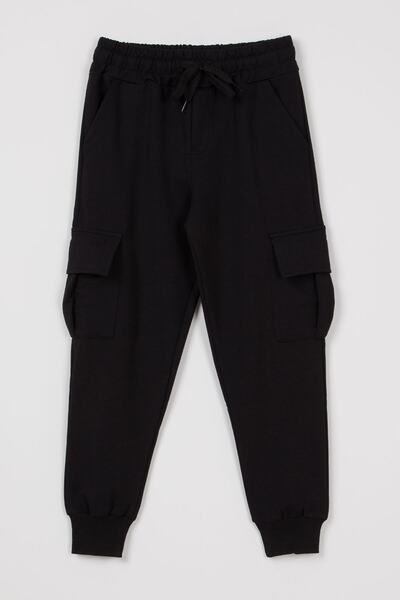 Krazber Kids Μαύρο Slim Fit Commando Φούτερ με τσέπες