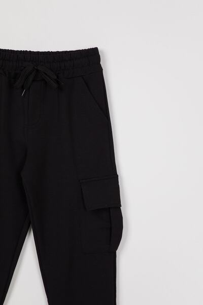 Krazber Kids Μαύρο Slim Fit Commando Φούτερ με τσέπες