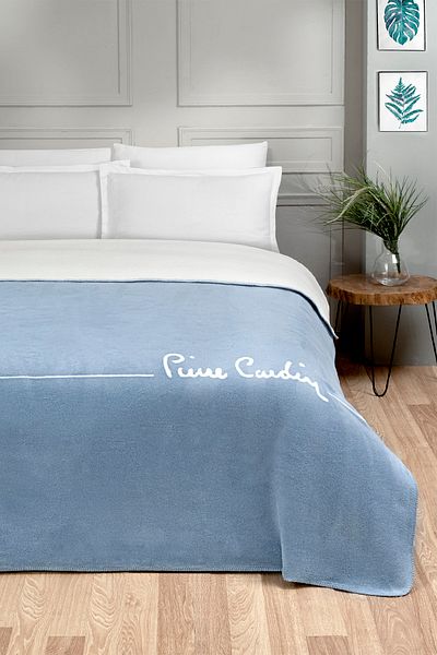 Pierre Cardin Bavlněná deka s jedním logem tmavě modrá