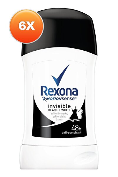 Rexona Men Invisible Black White Anti-perspirant Kadın Roll On 40 Ml. Altılı Set