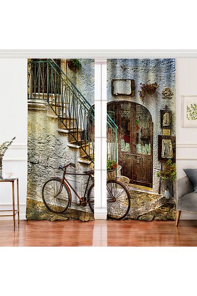 Realhomes Double Wing Real Homes Digital Printed Living Room Background Curtain
