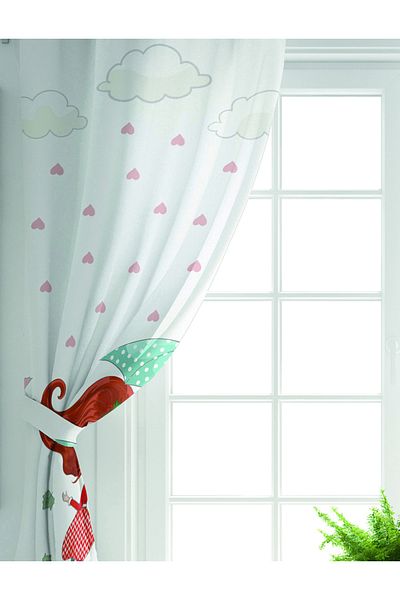 Realhomes Double Wing Fashion Girl Imprimat digital Cortina de fundal pentru living modern